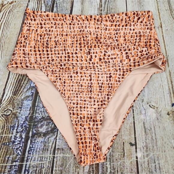 L*Space Desi Classic Bottom Bikini in Wild Bunch Orange Size Small NWT - Picture 2 of 5